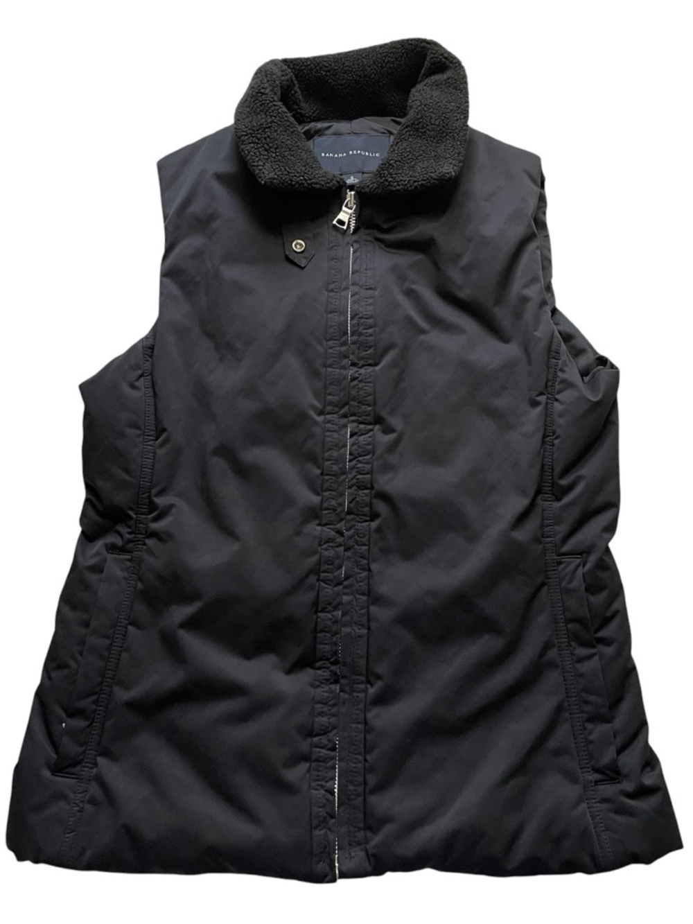 Banana Republic Zippered Vest with Sherpa Collar, S